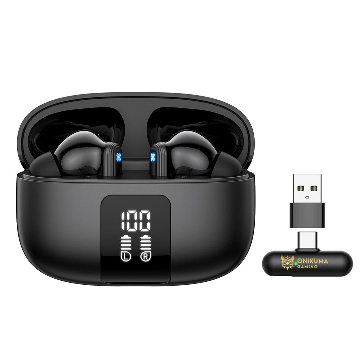 Onikuma TX612 ENC Dual Microphone Noise Reduction Wireless Earphones (Black)