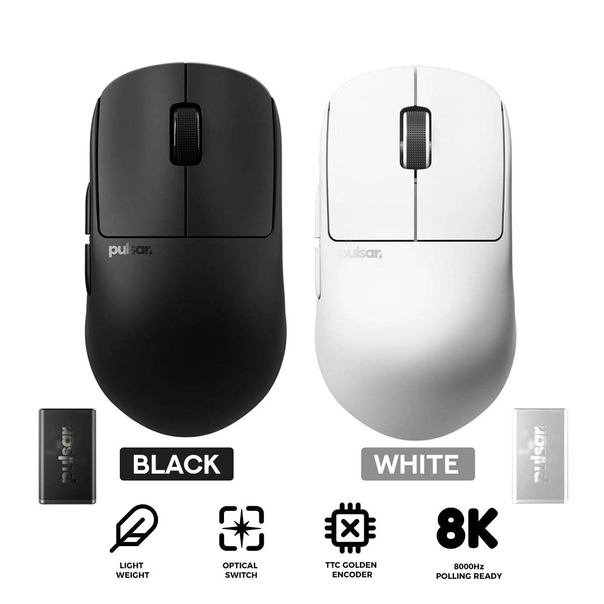 Pulsar X2H CrazyLight 8K Polling Rate eSports Gaming Mouse Size 2
