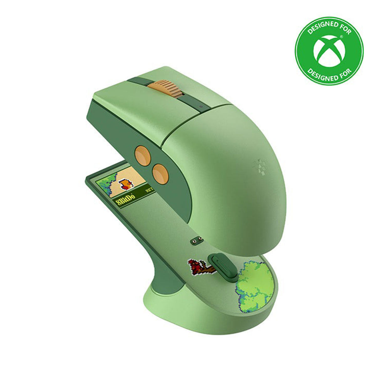 8Bitdo Retro R8 Tri-Mode Mouse with Charging Dock Forest Edition (85CB)