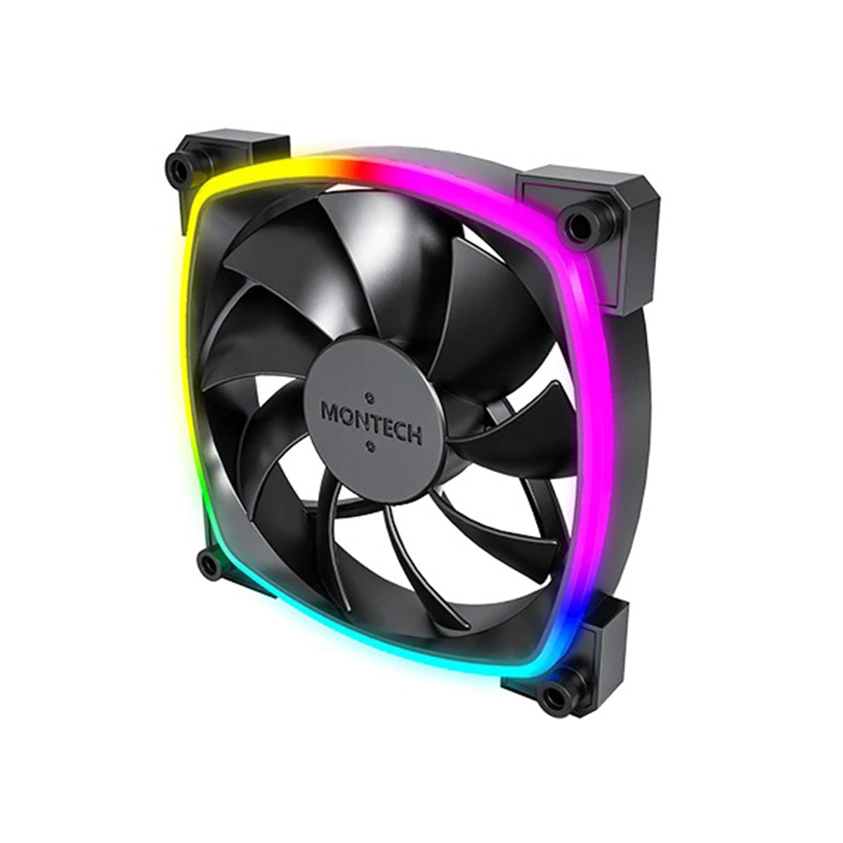 Montech AX120 PWM 120mm ARGB Reverse Single Fan Kit (Black, White)