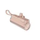 Sharge Flow Mini Power Bank 5000mAh with Built-in USB-C Cable & USB-C to USB-C + USB-C to Lightning Connector (Silver Grey, Pink, White) (SP012)