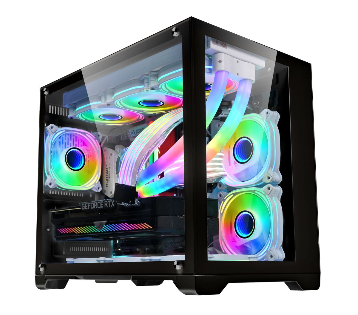 Coolman Robin 2 Mini Optimal Airflow Tempered Glass M-ATX Case (Black)