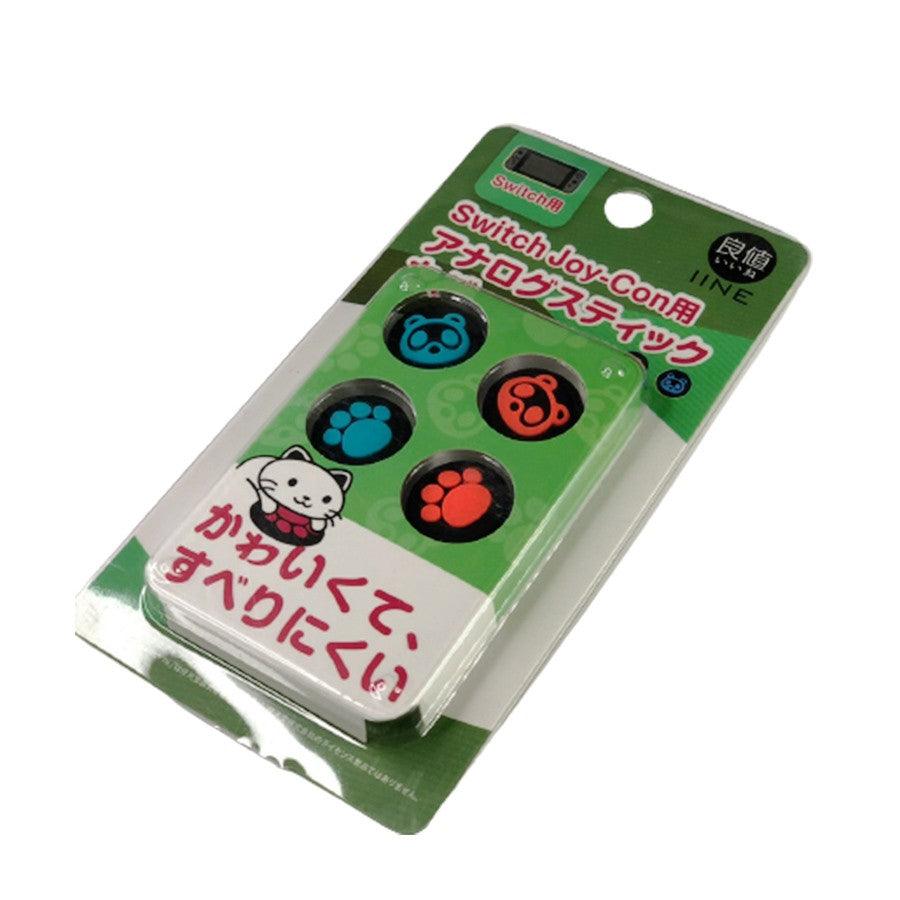 NSW IINE Analog Caps For Joy-Con Blue/Red Bear | Paw (L342) - DataBlitz
