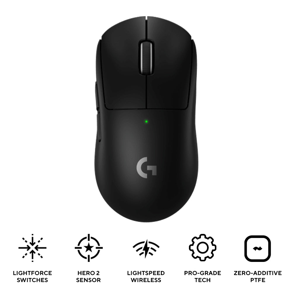 Logitech G PRO X SUPERLIGHT 2 LIGHTSPEED Wireless Gaming Mouse, Black