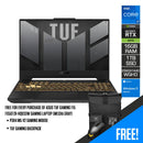 ASUS TUF Gaming F15 FX507ZR-HQ033W Gaming Laptop (Mecha Gray) | 15.6" WQHD (2560 x 1440) | i7-12700H | 16GB DDR5 | 1TB SSD | RTX™ 3070 | Windows 11 Home | Asus TUF P304 M5 V2 Gaming Mouse | TUF Gaming Backpack - DataBlitz