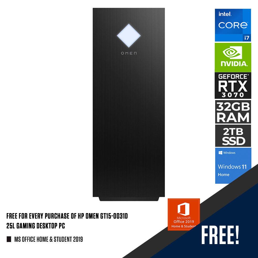 HP OMEN GT15-0031D 25L GAMING DESKTOP PC | i7-12700F | 32GB DDR4 | 2TB SSD | RTX 3070 | WIN11 + MS OFFICE HOME & STUDENT - DataBlitz