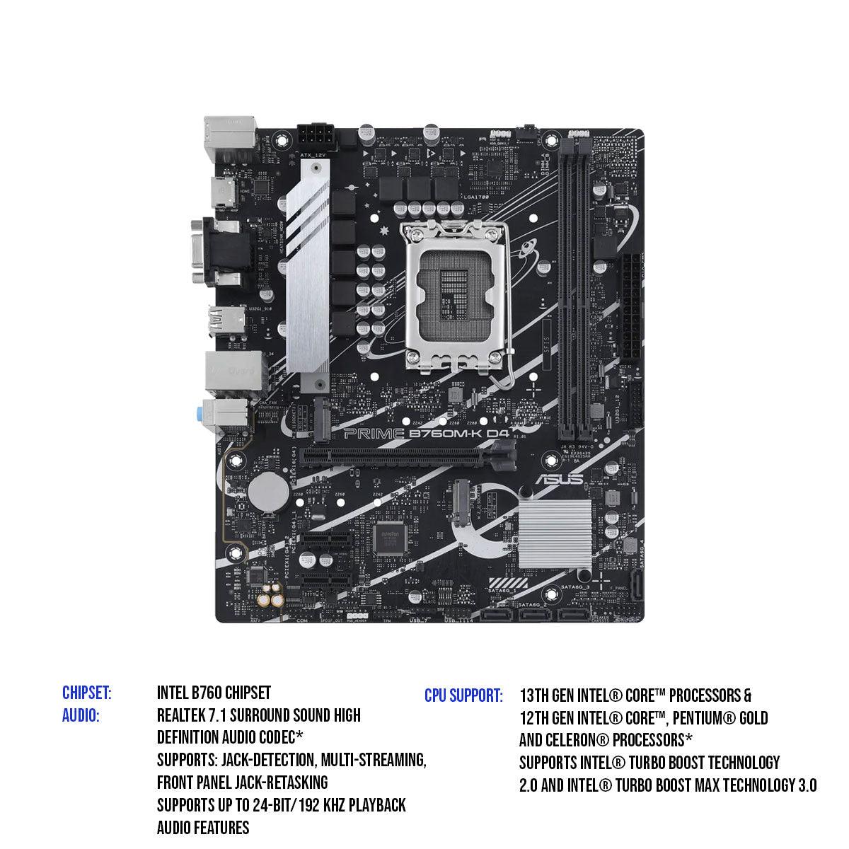 Asus Prime B760M-K D4 Motherboard - DataBlitz