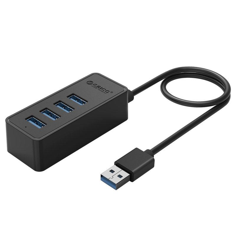 Orico W5P-U3 USB 3.0 4 Port Hub With Micro USB Power Input 30CM Cable Length (Black) - DataBlitz