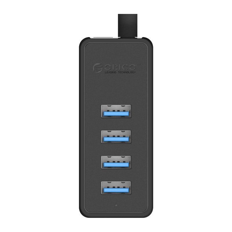 Orico W5P-U3 USB 3.0 4 Port Hub With Micro USB Power Input 30CM Cable Length (Black) - DataBlitz