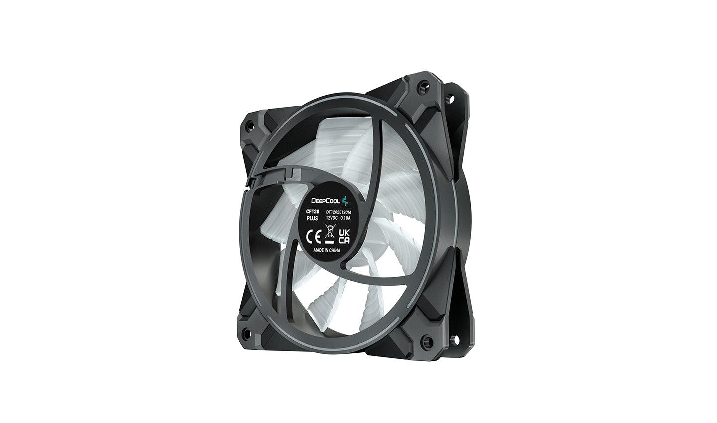Deepcool CF120 Plus 3-in-1 Duo-Ring Addressable RGB Fan (Black) (DP-F12-AR-CF120P-3P) - DataBlitz