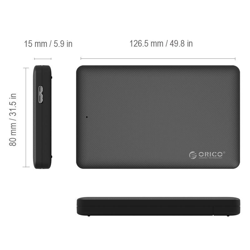 ORICO 2.5” USB 3.0 HDD Enclosure (Black) (2577U3) - DataBlitz