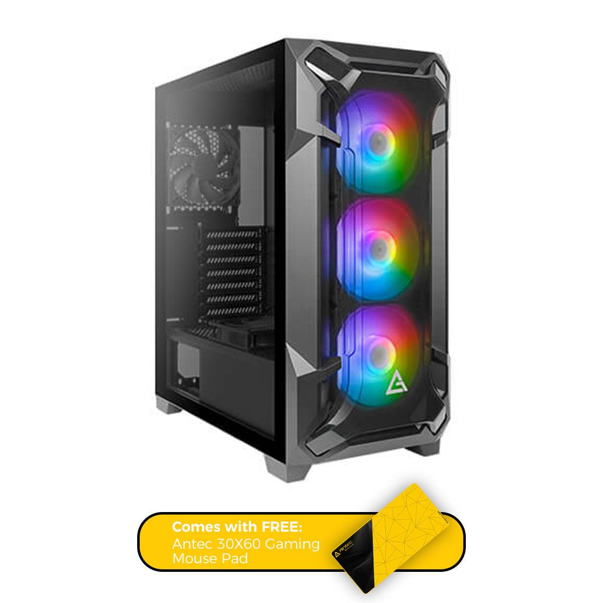 Antec Dark League DF600 Flux ATX Mid-Tower Gaming Case (Black) + Antec 30X60 Gaming Mouse Pad - DataBlitz