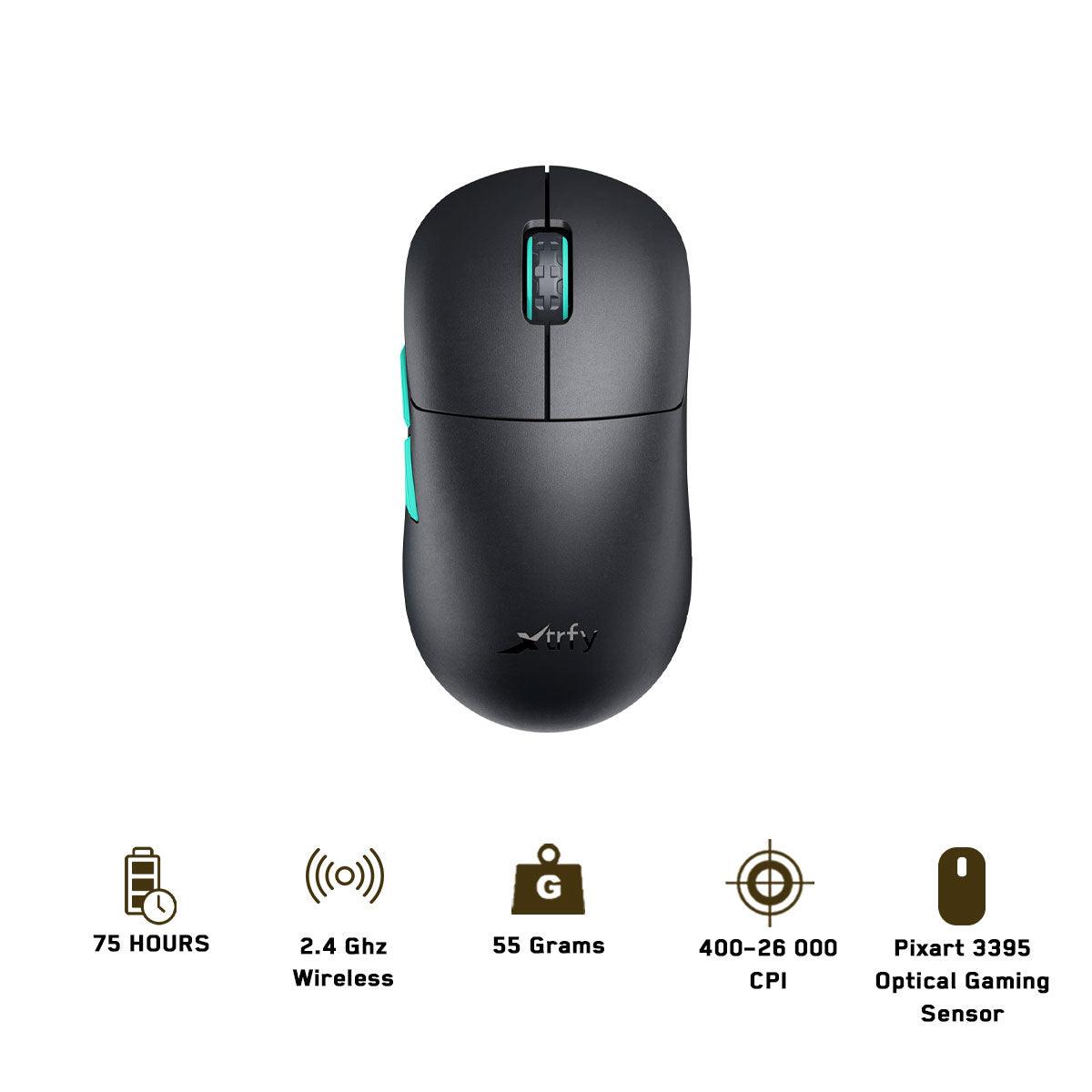 XTRFY M8 Wireless Ultra Light Gaming Mouse (Black) - DataBlitz