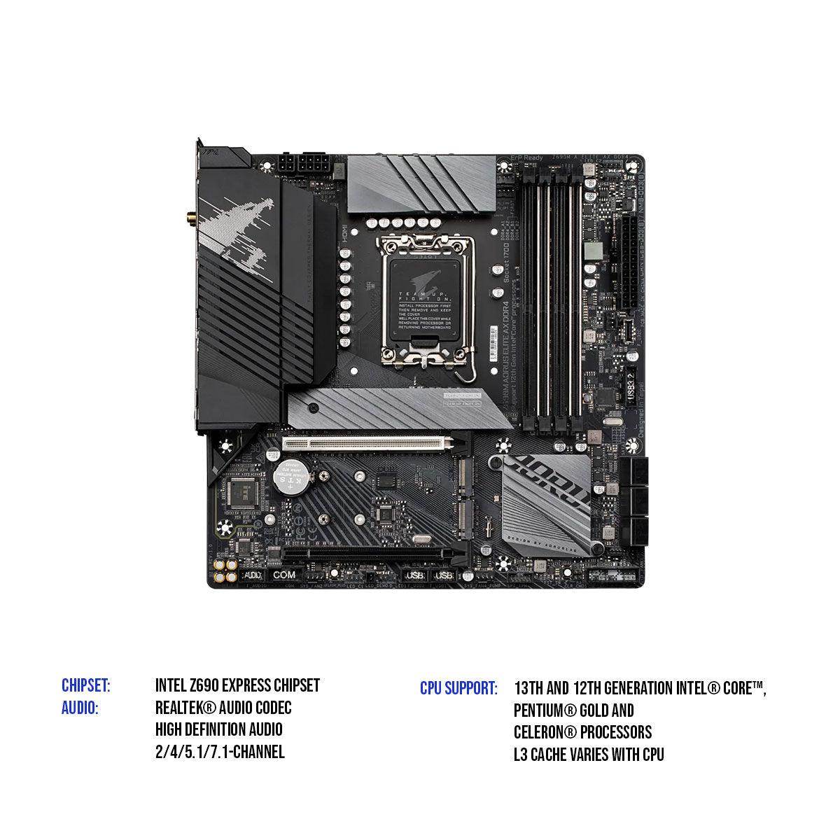 Gigabyte Z690M Aorus Elite AX DDR4 Gaming Motherboard - DataBlitz