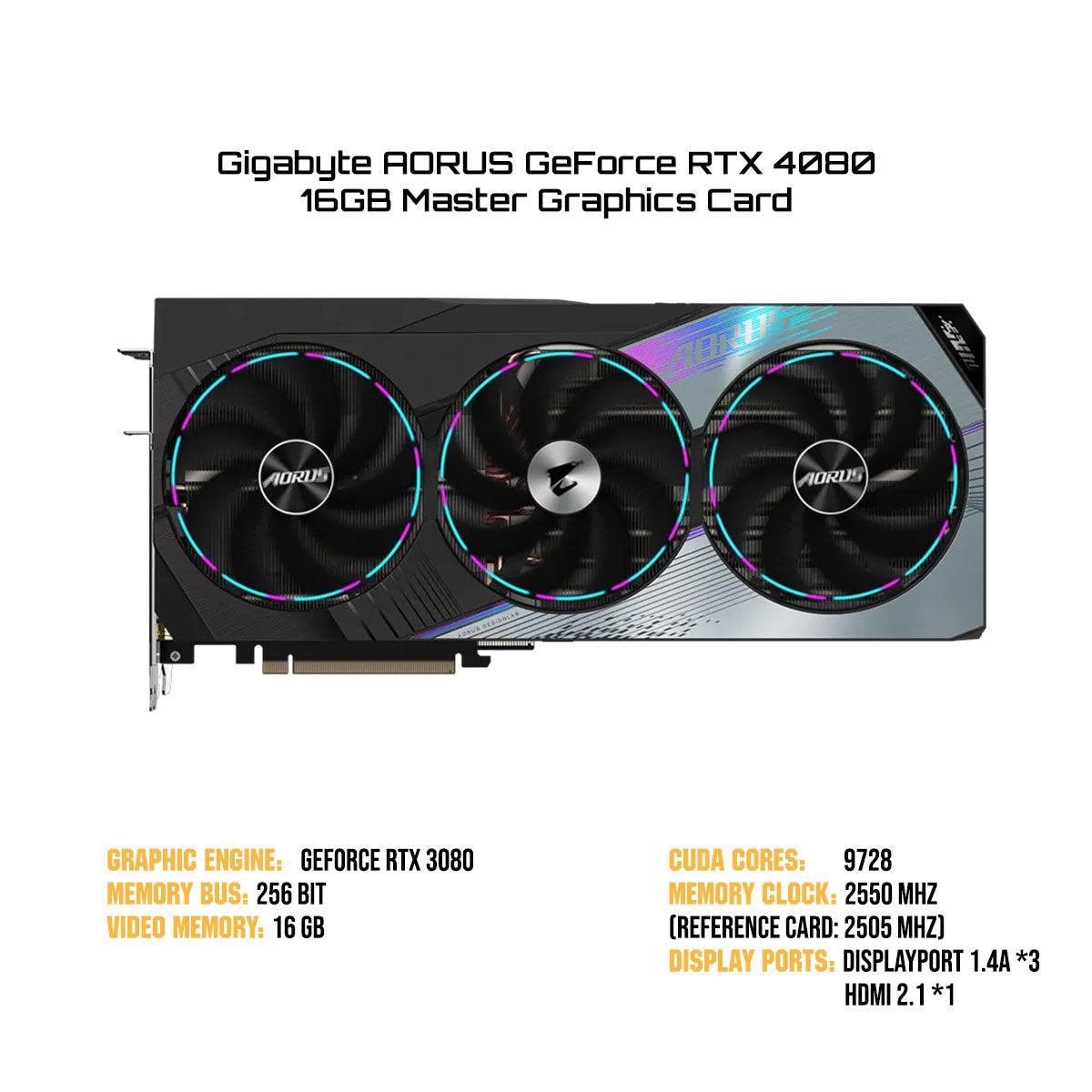 Gigabyte AORUS GeForce RTX 4080 16GB Master Graphics Card - DataBlitz