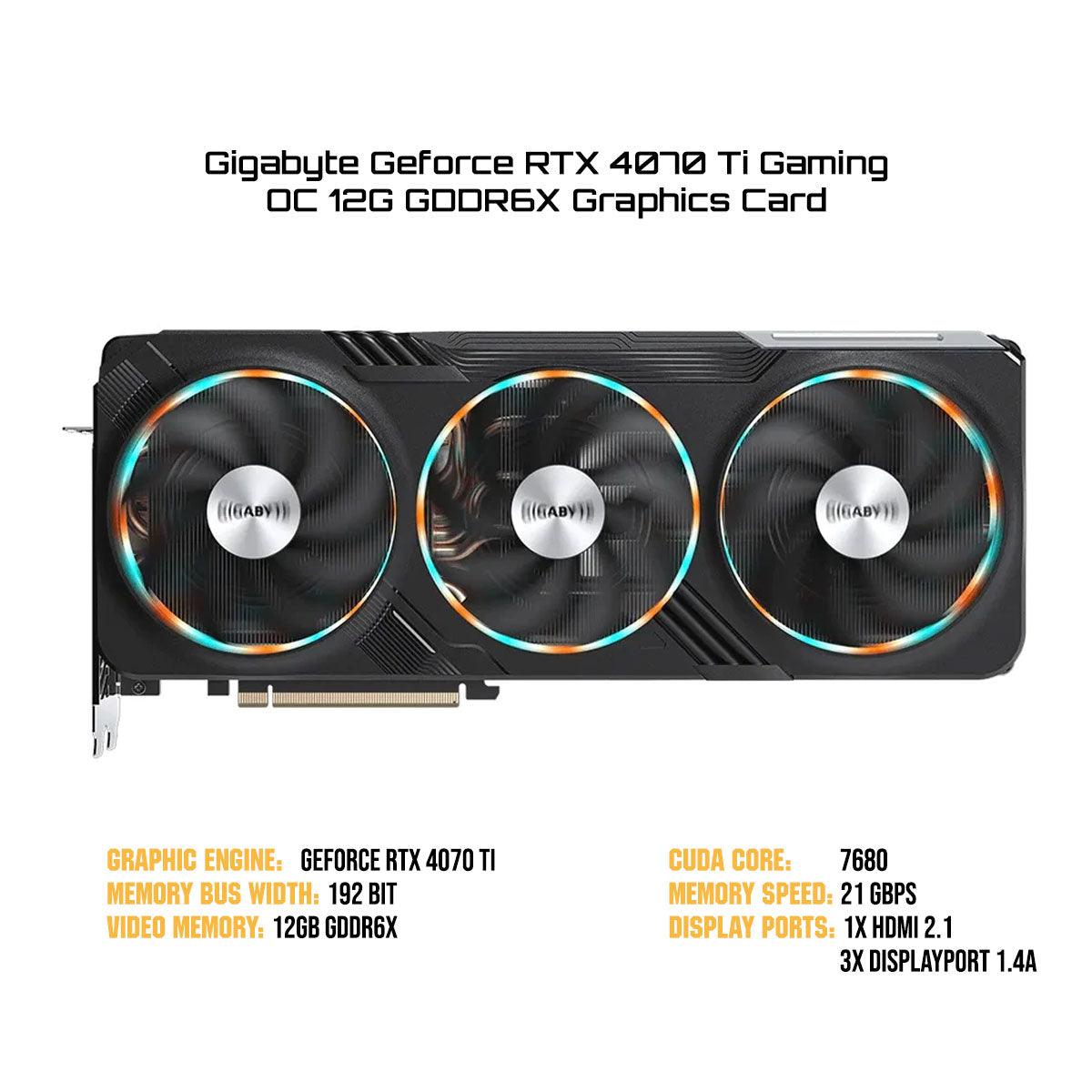 Gigabyte Geforce RTX 4070 Ti Gaming OC 12G GDDR6X Graphics Card - DataBlitz