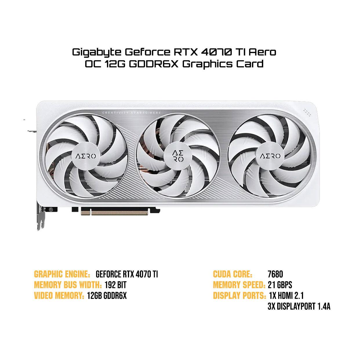 Gigabyte Geforce RTX 4070 TI Aero OC 12G GDDR6X Graphics Card - DataBlitz