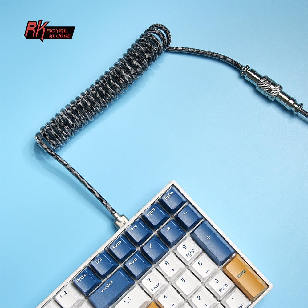 Royal Kludge Coiled Aviator Cable (Black) - DataBlitz