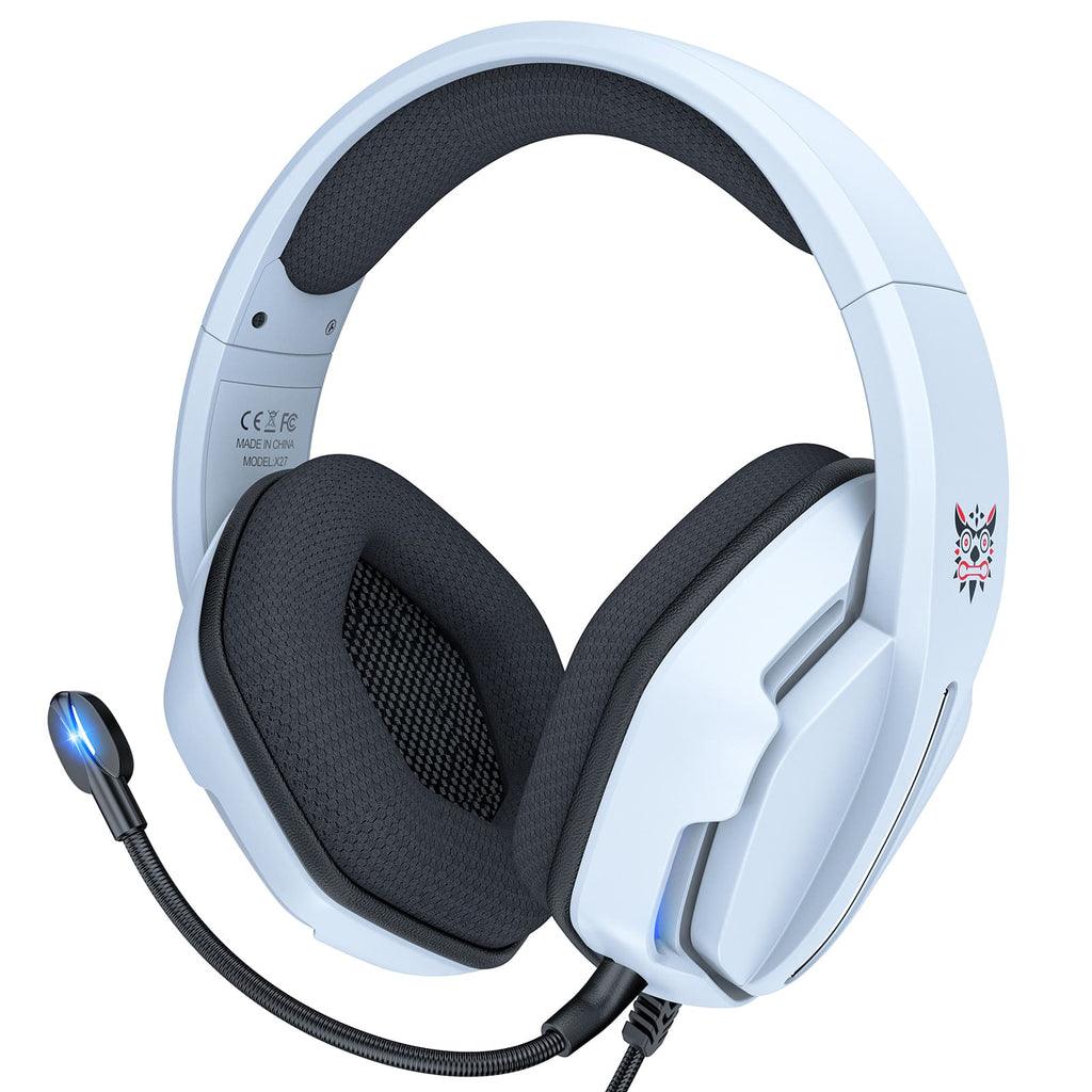 Onikuma X27 RGB Gaming Headset With Mic And Noise Cancelling (White) - DataBlitz