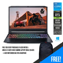 ACER NITRO 5 AN515-57-5620 144HZ GAMING LAPTOP (SHALE BLACK) | 15.6" FHD 1920x1080 | i5-11400H | 8 GB LPDDR4 | 512GB SSD | RTX 3050 | WIN10 + ACER NOTEBOOK BAG VX15 BACKPACK - DataBlitz