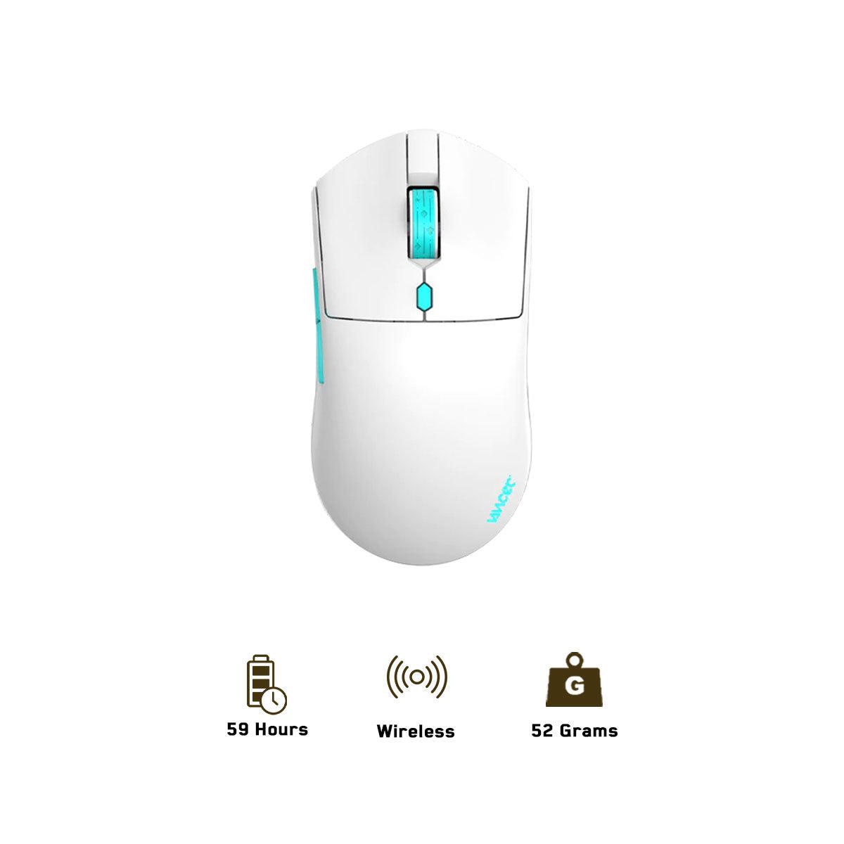 DataBlitz - VANCER Gemini Castor Wireless Gaming Mouse (White)