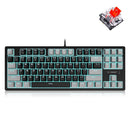 E-YOOSO K-620 Single Light With RGB Side Light 87 Keys Mechanical Keyboard Gray/Black (Red Switch) - DataBlitz