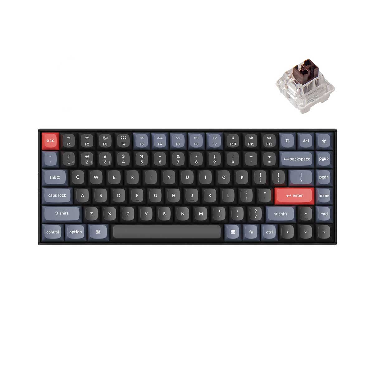 Keychron K2 Pro QMK/Via Hot-Swappable White Backlight Wireless Mechanical Keyboard (K Pro Mechanical Brown Switch) (K2P-G3)