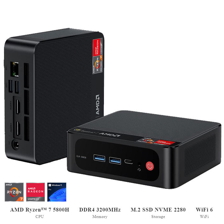 Beelink SER5 Mini PC AMD Ryzen 5 5560U W11 Pro Mini Office Computers, 16GB  RAM DDR4 500GB NVMe SSD, Dual HDMI 4K@60Hz Output, WiFi 6/BT5.2, AMD Radeon  Graphics Desktop PC price in