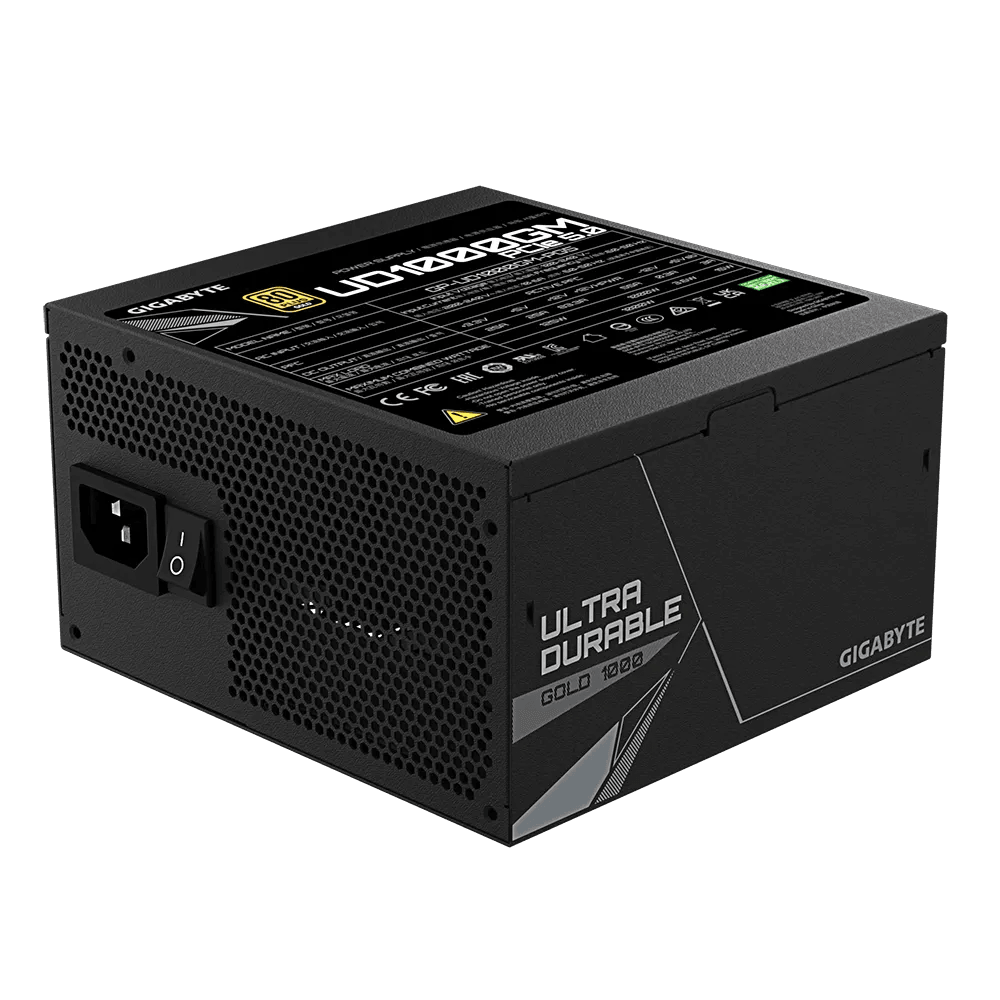 Gigabyte GP-UD1000GM PG5 1000W Gold PCIE 5.0 Modular Power Supply - DataBlitz