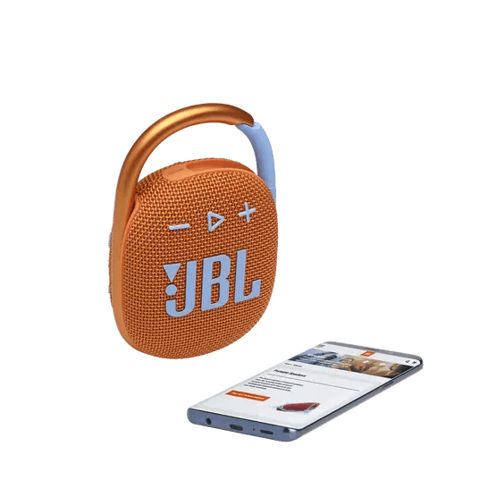 JBL CLIP 4 WATERPROOF BLUETOOTH WIRELESS SPEAKER (ORANGE) - DataBlitz