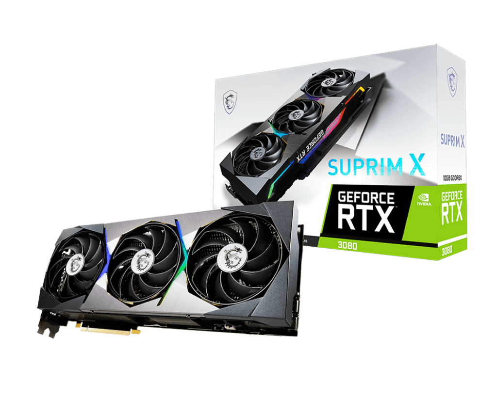 MSI GeForce RTX 3080 Suprim X 10G LHR Graphics Card + MSI MAG Coreliquid C240 RGB Liquid CPU Cooler - DataBlitz