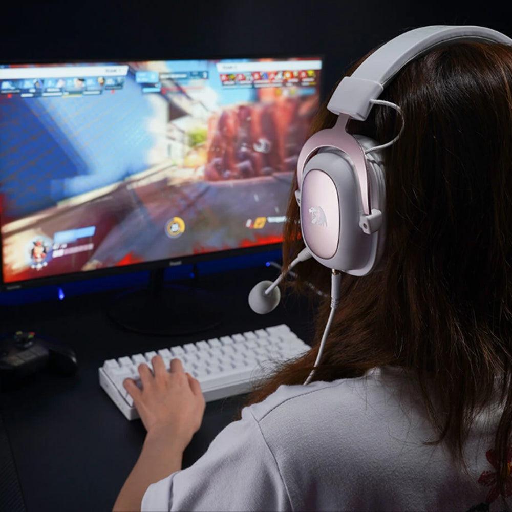 REDRAGON ZEUS 2 ALL IN ONE GAMING HEADSET WHITE (H510W) - DataBlitz