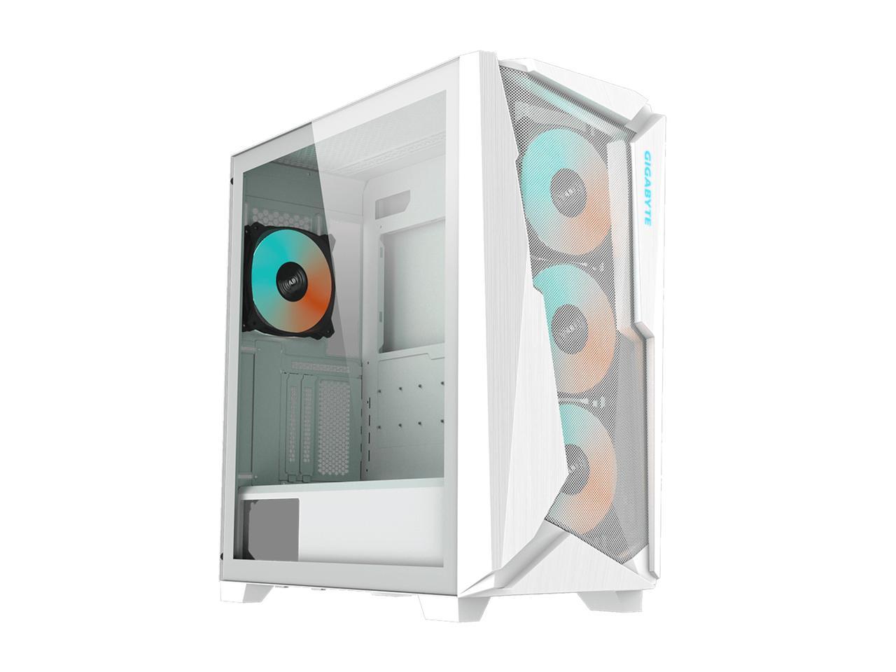 Gigabyte C301 Tempered Glass RGB ATX Mid-Tower PC Case - White