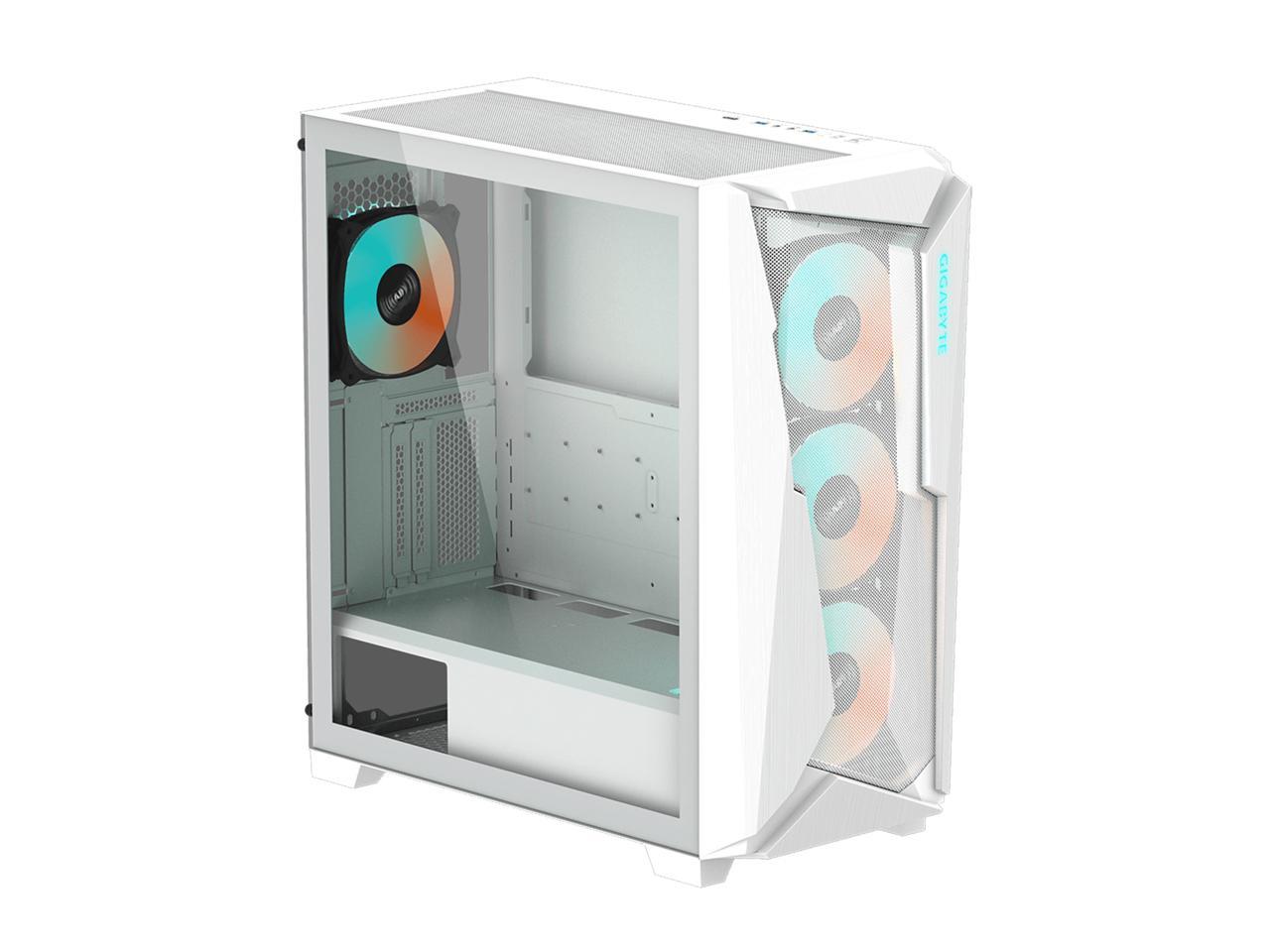 Gigabyte C301 Tempered Glass RGB ATX Mid-Tower PC Case - White