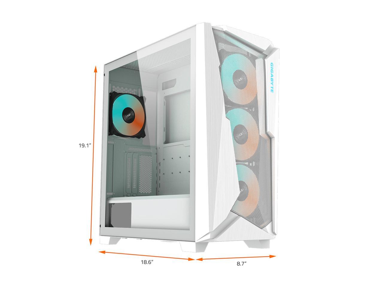 Gigabyte C301 Tempered Glass RGB ATX Mid-Tower PC Case - White