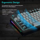 E-YOOSO K-620 Single Light With RGB Side Light 87 Keys Mechanical Keyboard Gray/Black (Red Switch) - DataBlitz