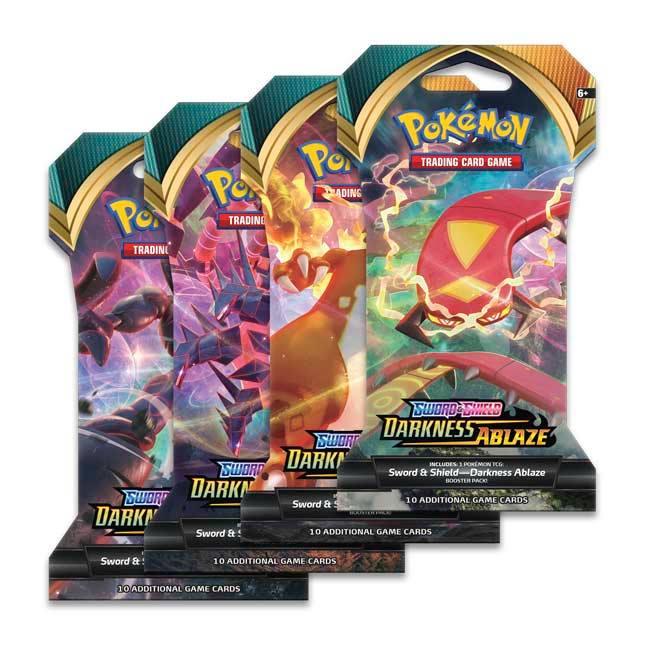 POKEMON TRADING CARD GAME SS3 SWORD & SHIELD DARKNESS ABLAZE BOOSTERS (ONE RANDOM BOOSTER PACK OR SLEEVED) - DataBlitz