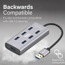 PROMATE EZHUB-7 USB 3.0 PORTS ALUMINUM ALLOY USB HUB WITH DUAL INPUT (BLACK) - DataBlitz