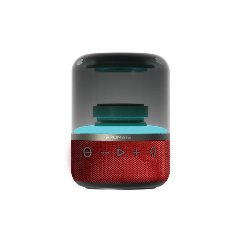 Promate Glitz Lumisound 360 Degrees Surround Sound Speaker (Red) - DataBlitz