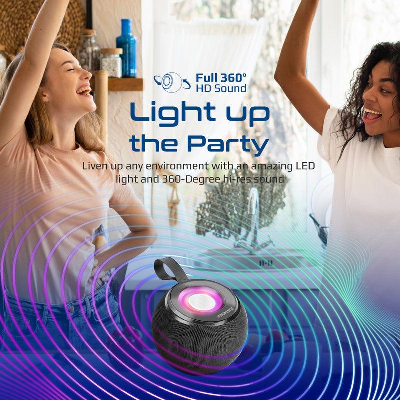 Promate Juggler Lumiflux Wireless High-Definition Speaker (Black) - DataBlitz