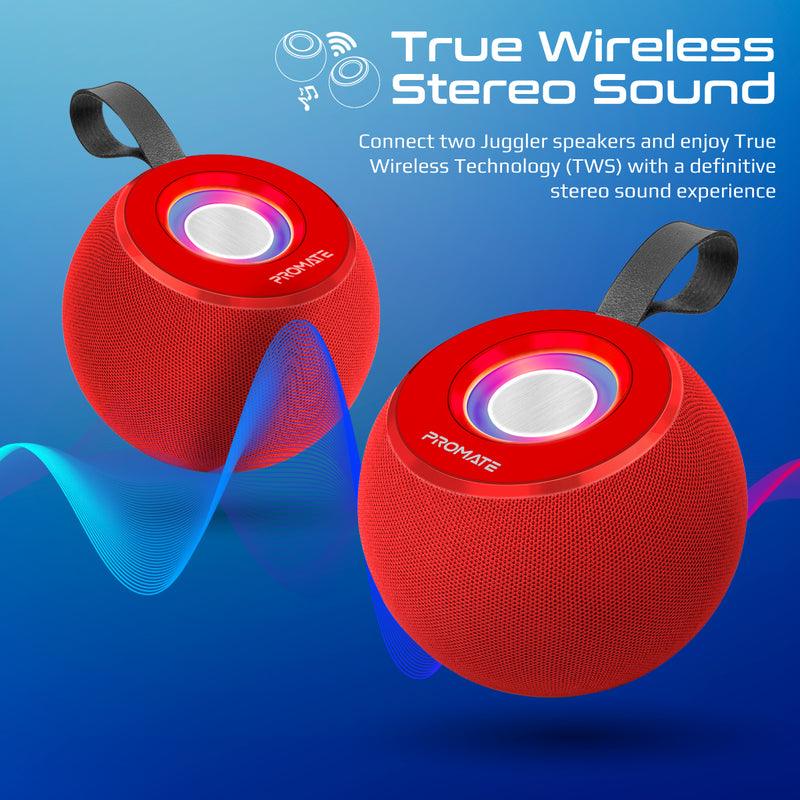 Promate Juggler Lumiflux Wireless High-Definition Speaker (Red) - DataBlitz