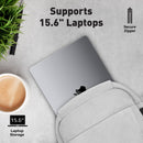 Promate Birger 15.6" Comfortstyle Laptop Backpack With Large Compartments (Grey)