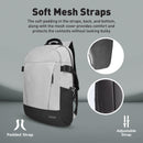 Promate Birger 15.6" Comfortstyle Laptop Backpack With Large Compartments (Grey)