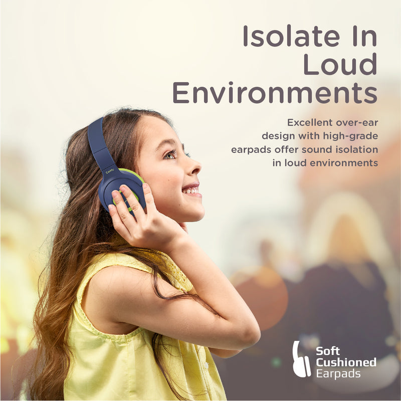 Promate Coddy Hi-Definition Safe Audio Wireless Headphone (Emerald)