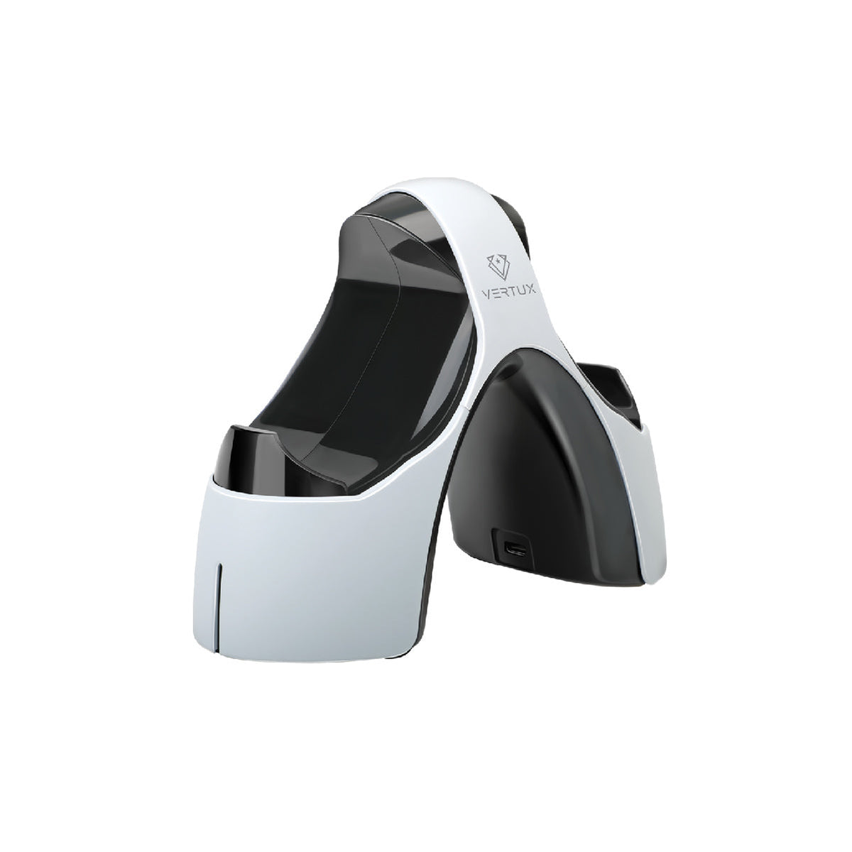 Vertux Dualdock-PS5 Dualsense Controller Charging Station (White)