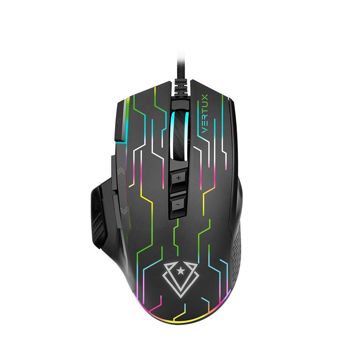 VERTUX KRYPTONITE SUPERIOR QUICK PERFORMANCE WIRED GAMING MOUSE BLACK - DataBlitz
