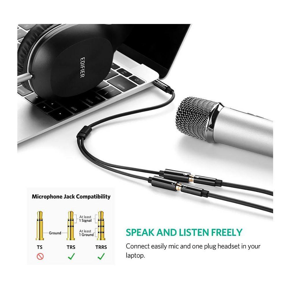 UGREEN 3.5mm Male To 2 Female Audio Cable Abs Case (Black) (AV141/30620) - DataBlitz