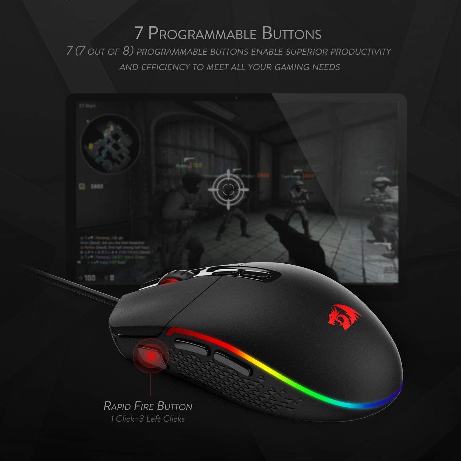REDRAGON INVADER GAMING MOUSE (M719-RGB) - DataBlitz