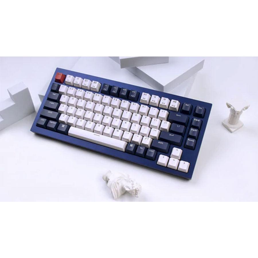 Keychron Q1 QMK Custom Mechanical Fully Assembled Navy Blue Keyboard (Gateron Phantom Blue Switch) (Q1j2) - DataBlitz