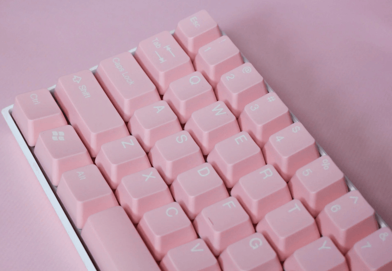 TAIHAO DOUBLE SHOT ABS KEYCAPS SET FOR CHERRY MX SWITCH (104-KEYS) (PINK LOVE) (C01PK101) - DataBlitz